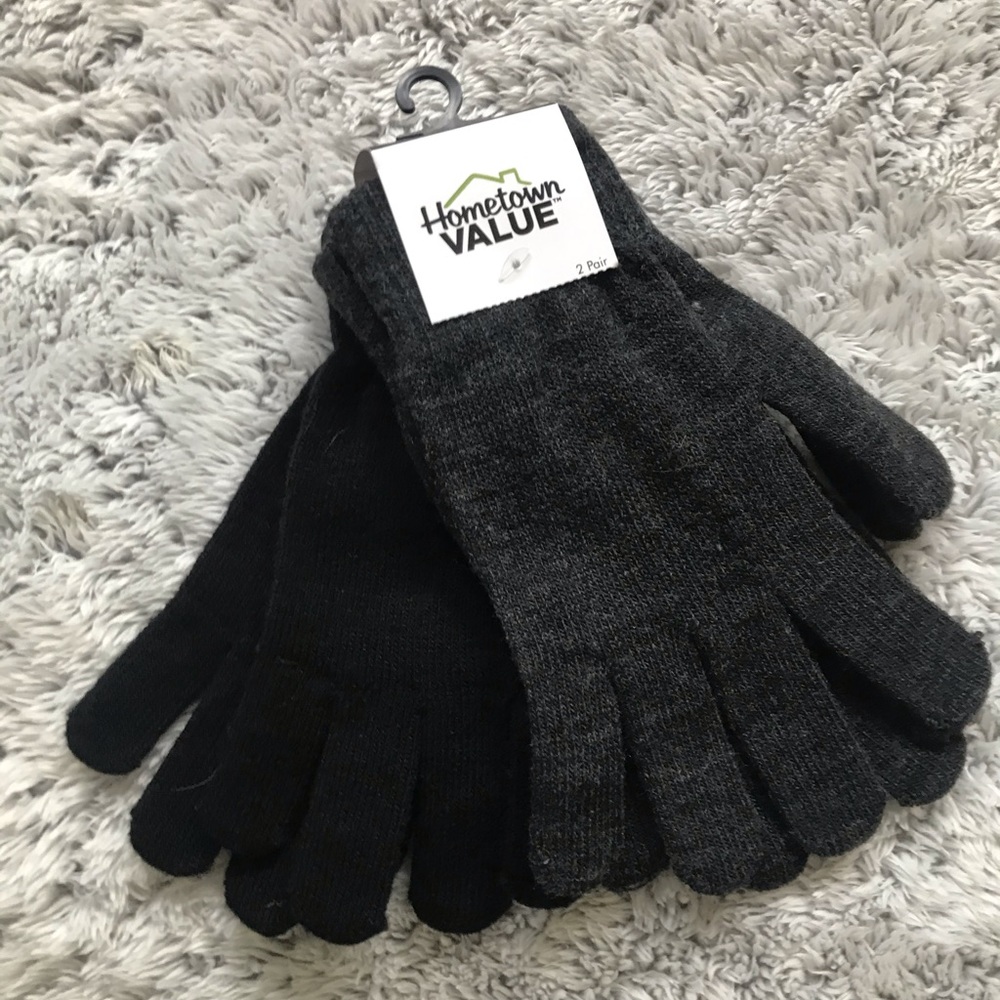 black and grey winter glove bundle